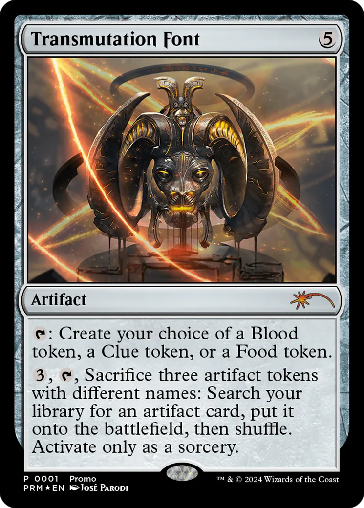 Transmutation Font — Wizards Play Network 2024 — Magic: The Gathering