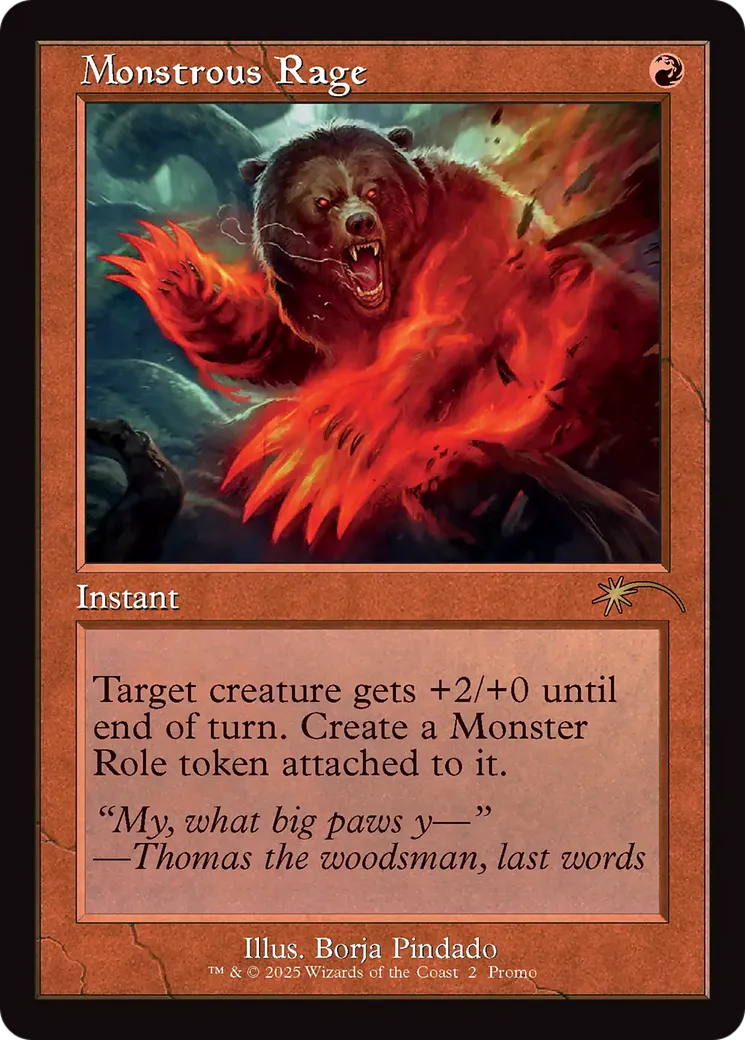 Monstrous Rage — Wizards Play Network 2025 — Magic: The Gathering
