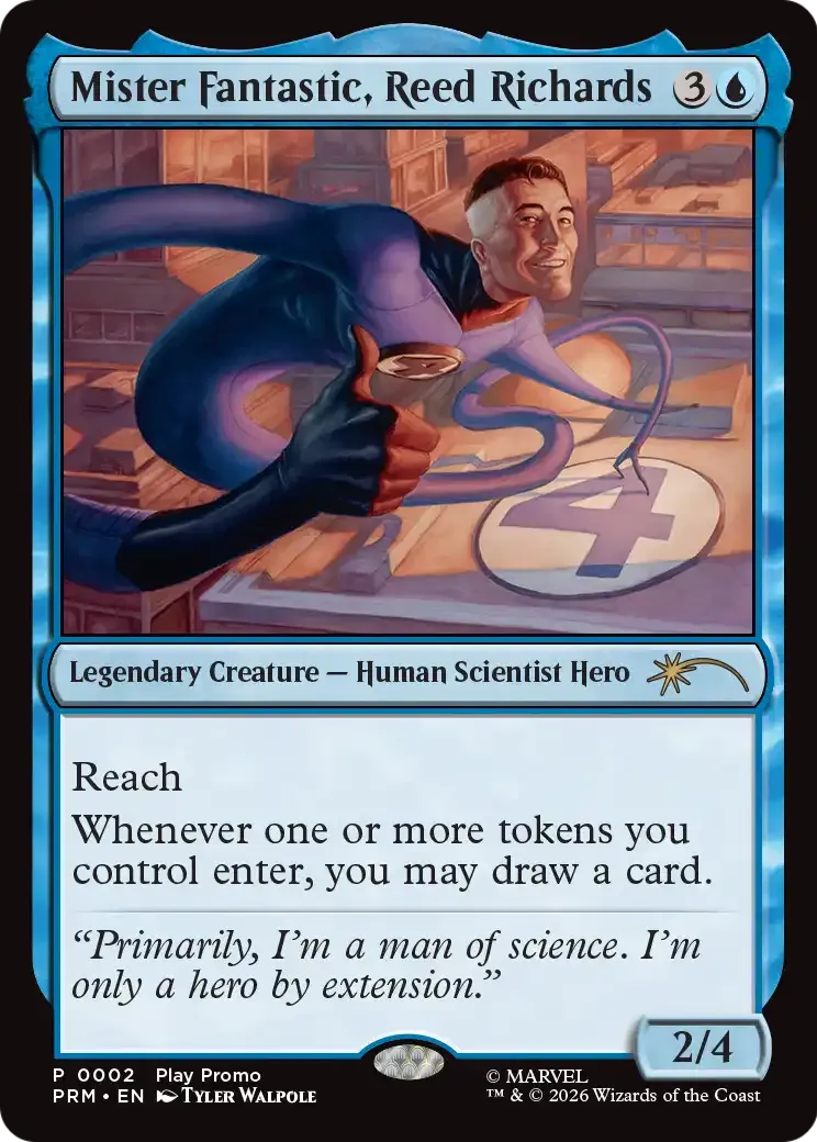 Mr Fantastique, Reed Richards — Wizards Play Network 2026 — Magic: The Gathering