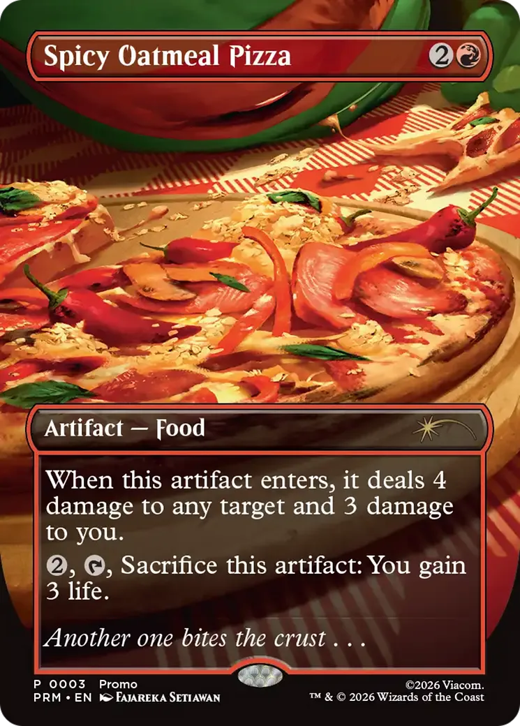 Pizza au porridge épicée from Wizards Play Network 2026 - Magic: The Gathering
