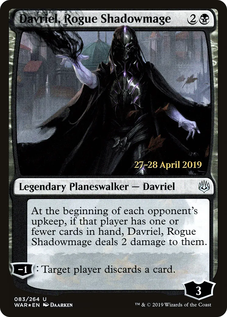 Davriel, ombremage rebelle — War of the Spark Promos — Magic: The Gathering