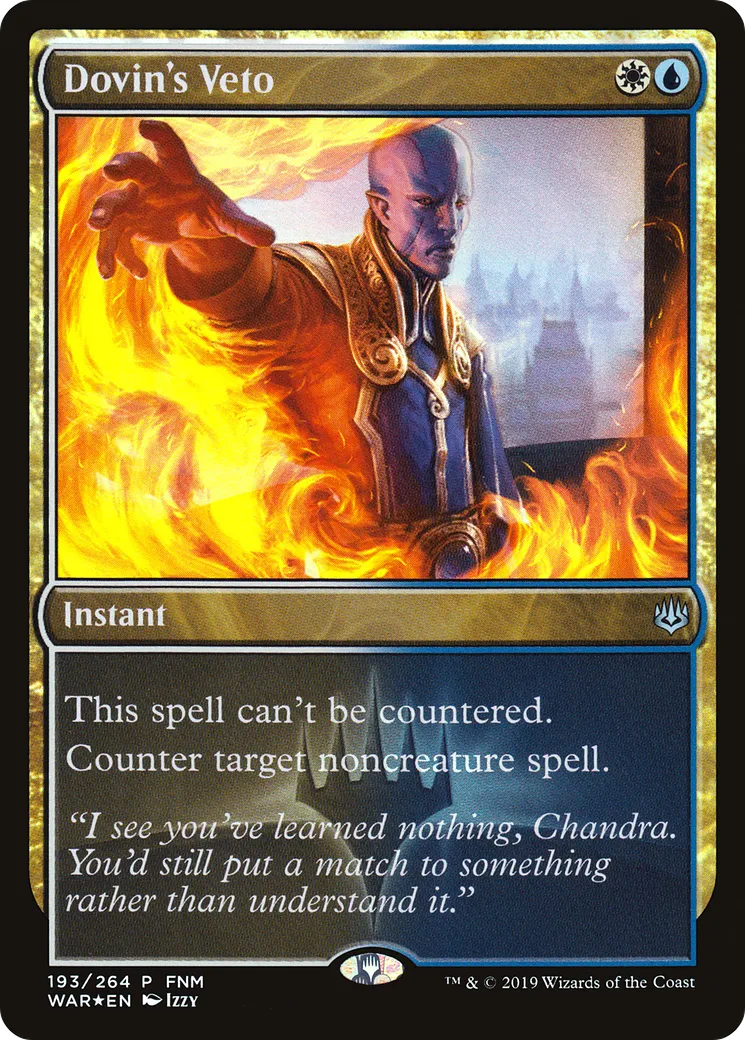 Véto de Dovin — War of the Spark Promos — Magic: The Gathering
