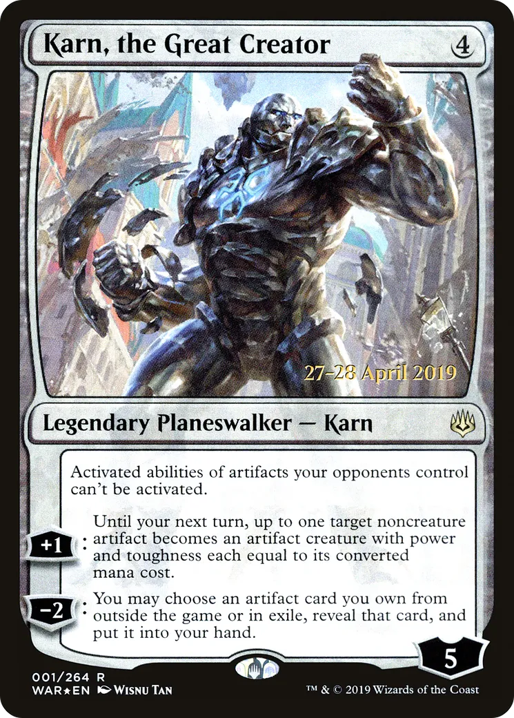 Karn, the Great Creator — War of the Spark Promos — Magic: The Gathering