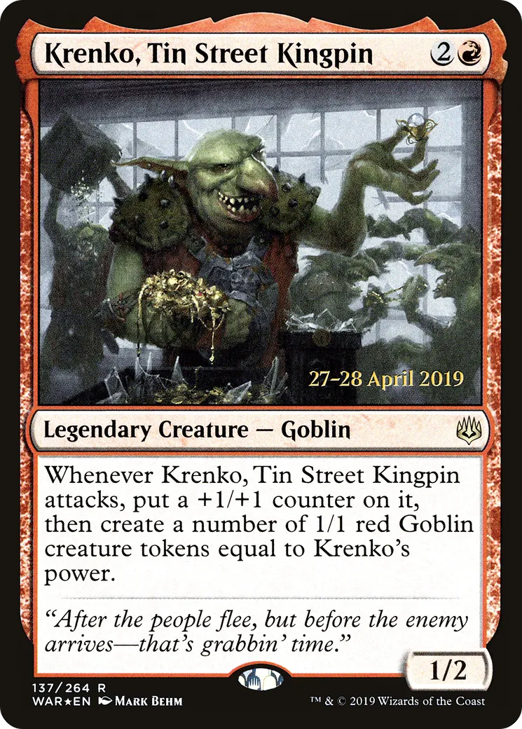 Krenko, Tin Street Kingpin — War of the Spark Promos — Magic: The Gathering