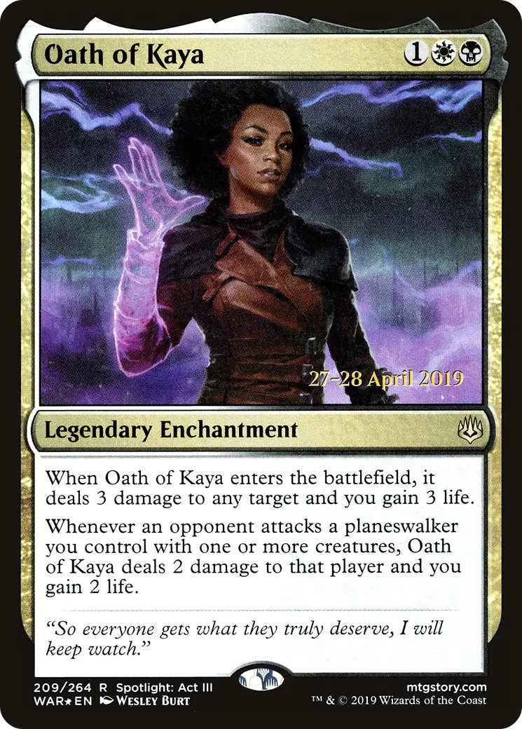 Serment de Kaya — War of the Spark Promos — Magic: The Gathering