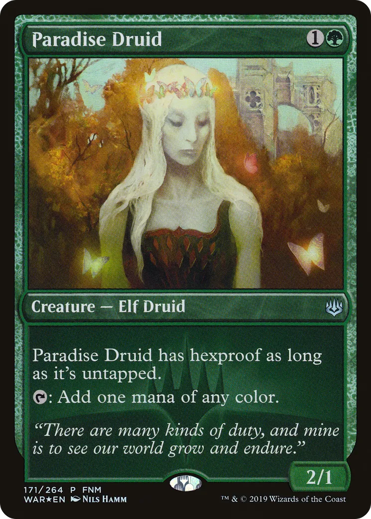 Paradise Druid — War of the Spark Promos — Magic: The Gathering
