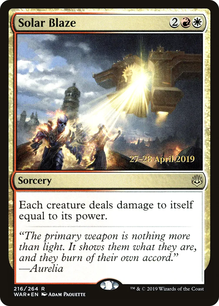 Solar Blaze — War of the Spark Promos — Magic: The Gathering