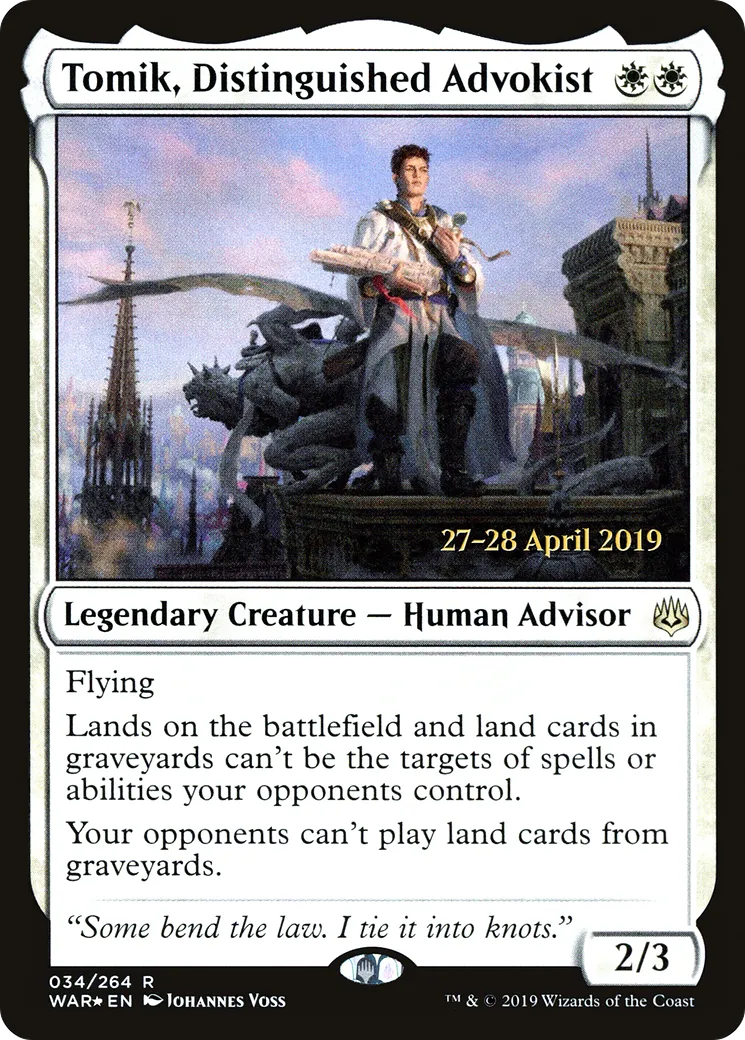 Tomik, Distinguished Advokist — War of the Spark Promos — Magic: The Gathering