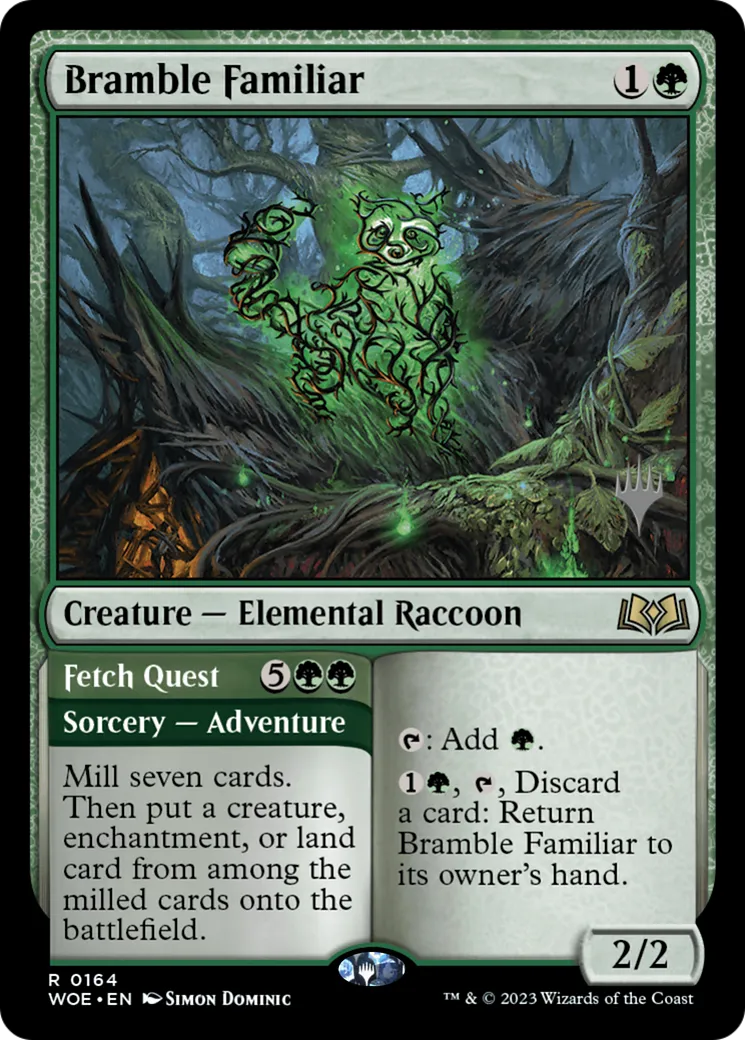 Familier de ronces // Partir en quête — Wilds of Eldraine Promos — Magic: The Gathering
