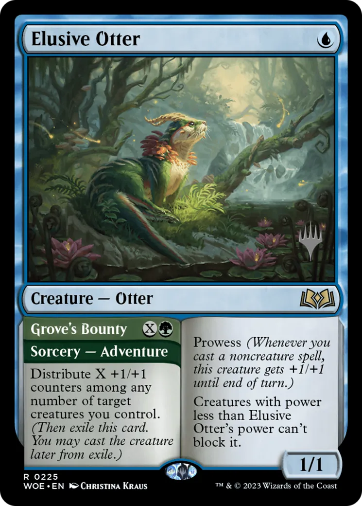 Loutre insaisissable // Don du bosquet — Wilds of Eldraine Promos — Magic: The Gathering