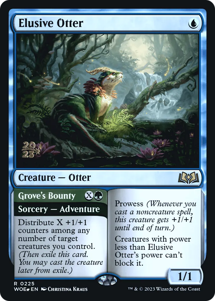 Loutre insaisissable // Don du bosquet — Wilds of Eldraine Promos — Magic: The Gathering