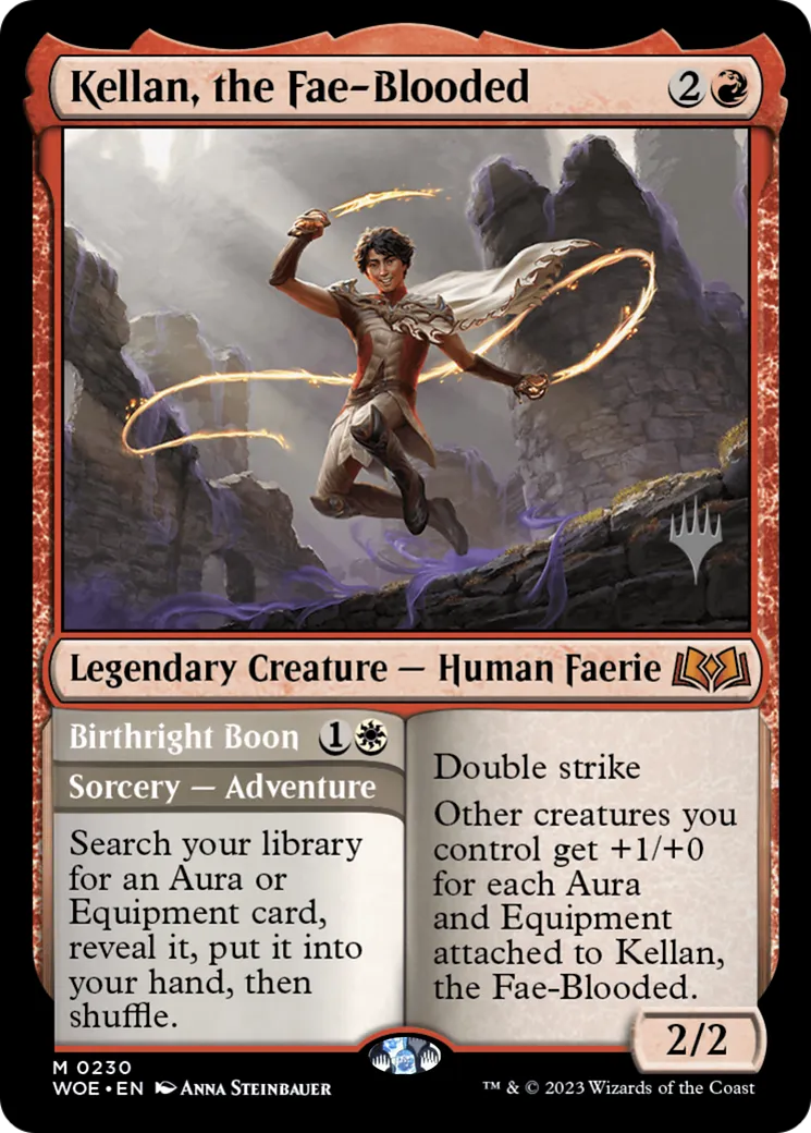 Kellan, au sang de fæ // Faveur du droit de naissance — Wilds of Eldraine Promos — Magic: The Gathering