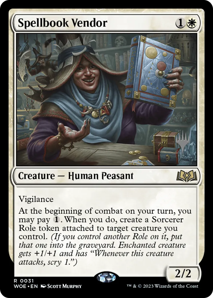 Vendeuse de grimoires — Wilds of Eldraine Promos — Magic: The Gathering