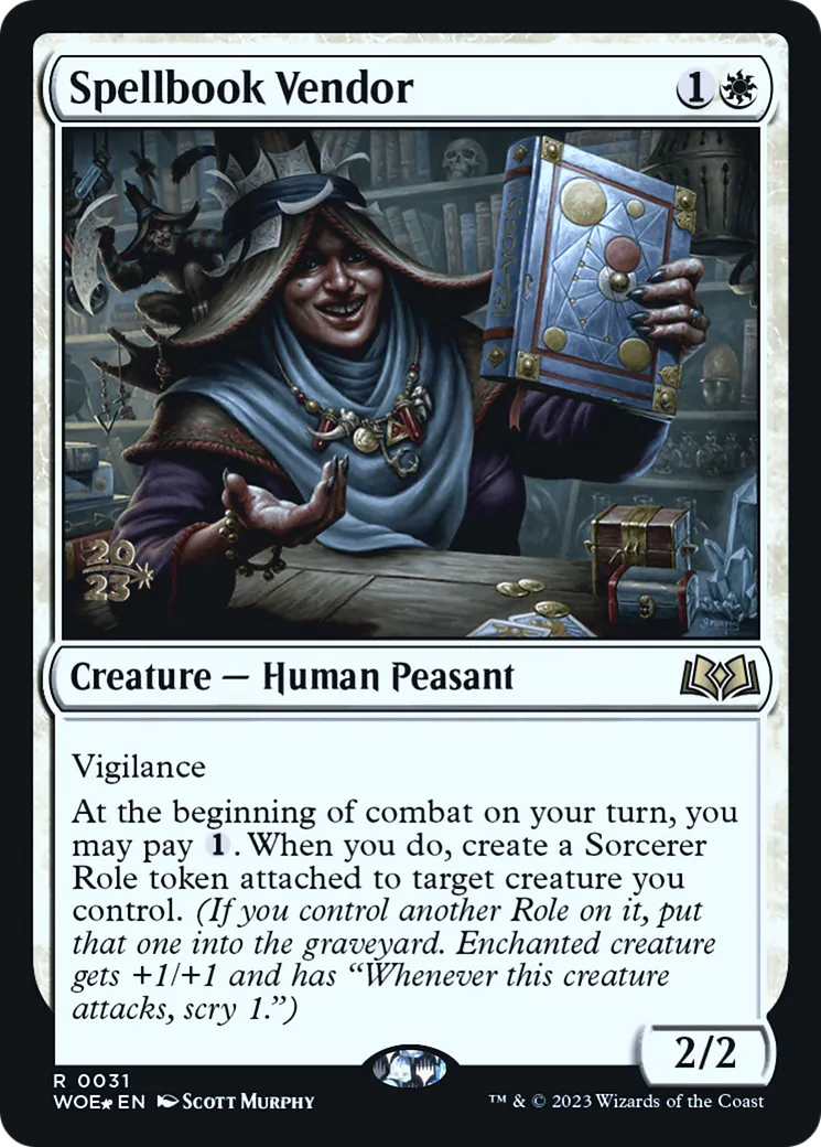 Vendeuse de grimoires — Wilds of Eldraine Promos — Magic: The Gathering