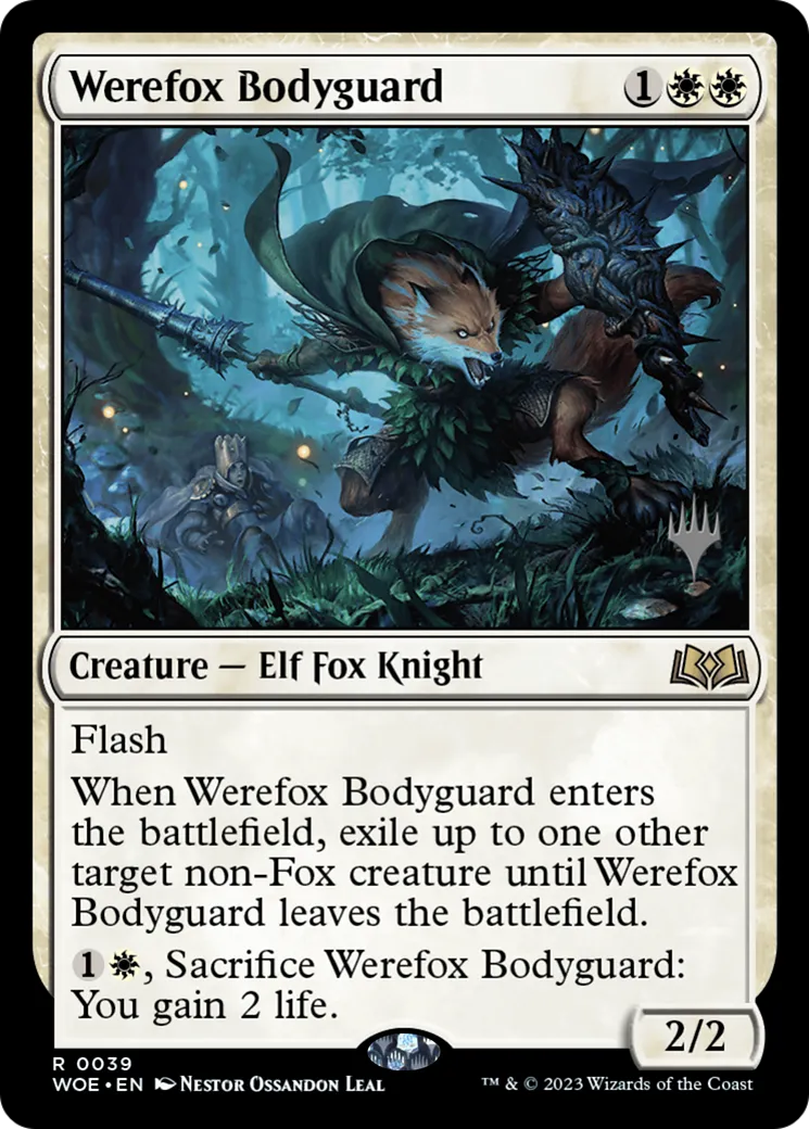 Garde du corps renard-garou — Wilds of Eldraine Promos — Magic: The Gathering