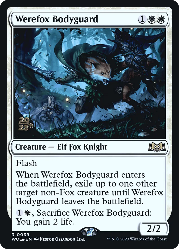 Garde du corps renard-garou — Wilds of Eldraine Promos — Magic: The Gathering