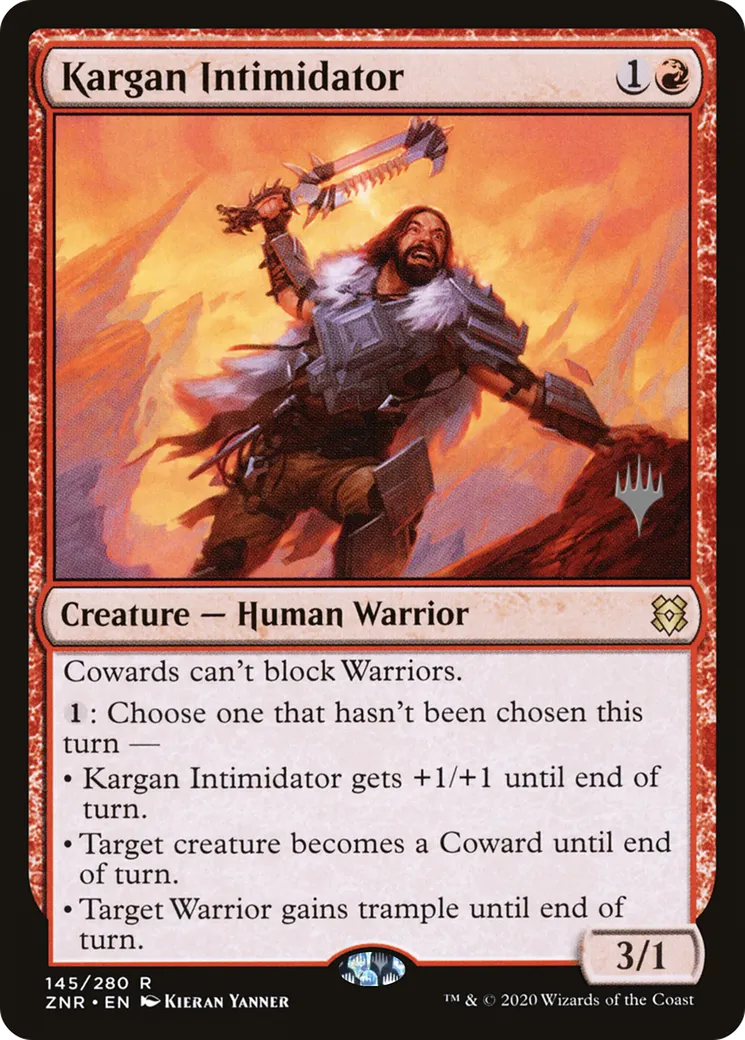 Intimidateur kargan — Zendikar Rising Promos — Magic: The Gathering