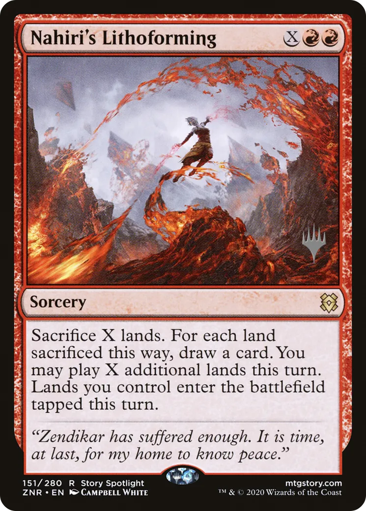 Nahiri's Lithoforming — Zendikar Rising Promos — Magic: The Gathering