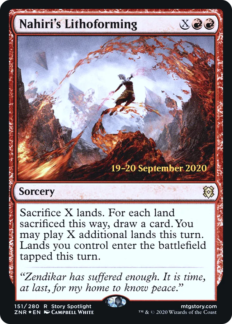 Nahiri's Lithoforming — Zendikar Rising Promos — Magic: The Gathering