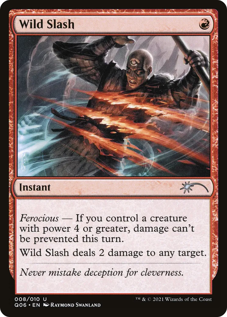 Wild Slash — Pioneer Challenger Decks 2021 — Magic: The Gathering