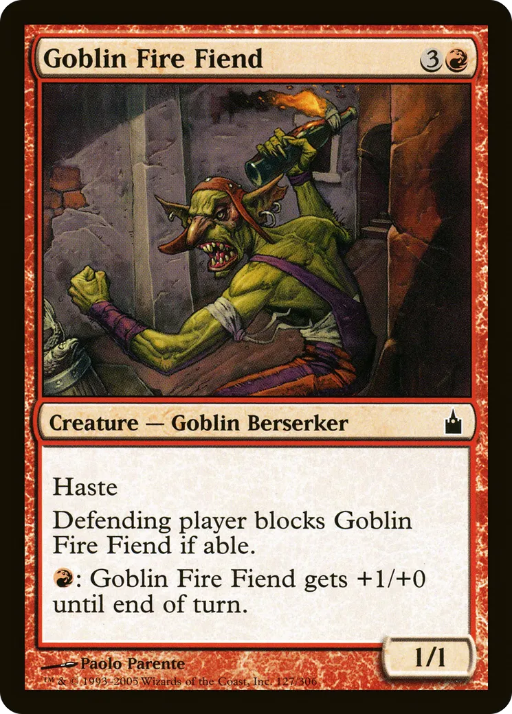 Goblin Fire Fiend — Ravnica: City of Guilds — Magic: The Gathering