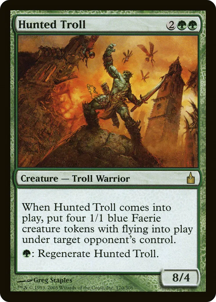 Hunted Troll — Ravnica: City of Guilds — Magic: The Gathering