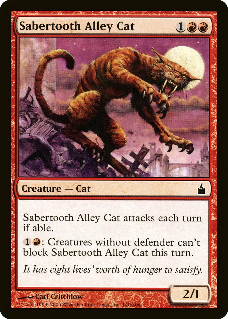 Chat de gouttière à dents de sabre — Ravnica: City of Guilds — Magic: The Gathering