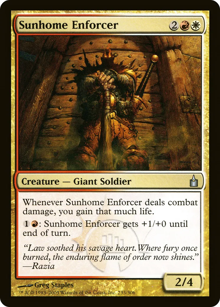 Sunhome Enforcer — Ravnica: City of Guilds — Magic: The Gathering