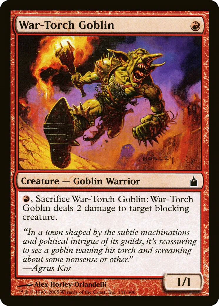 War-Torch Goblin — Ravnica: City of Guilds — Magic: The Gathering