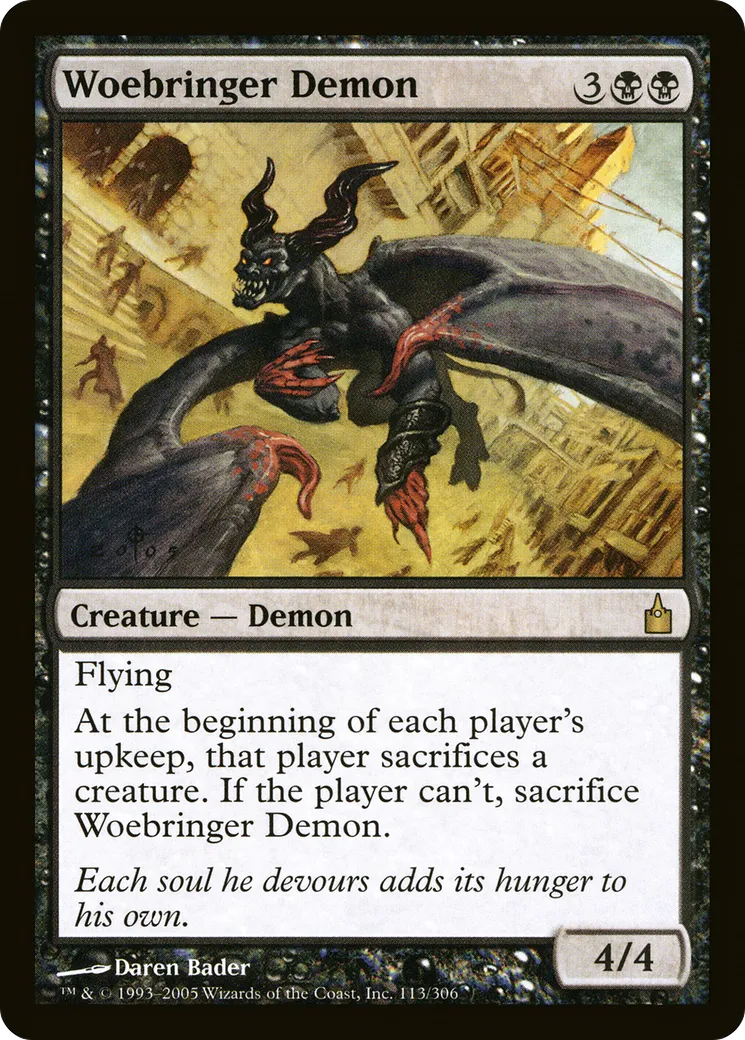 Woebringer Demon — Ravnica: City of Guilds — Magic: The Gathering
