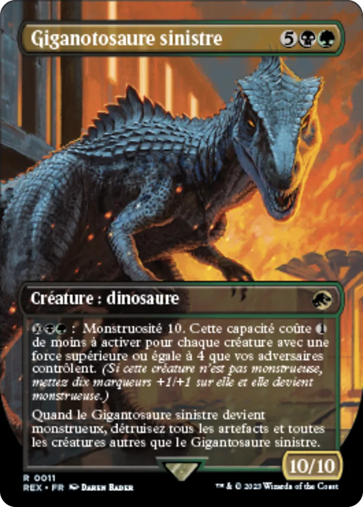 Giganotosaure sinistre — Jurassic World Collection — Magic: The Gathering
