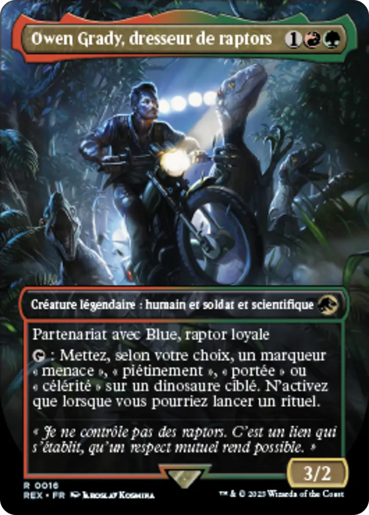 Owen Grady, dresseur de raptors — Jurassic World Collection — Magic: The Gathering