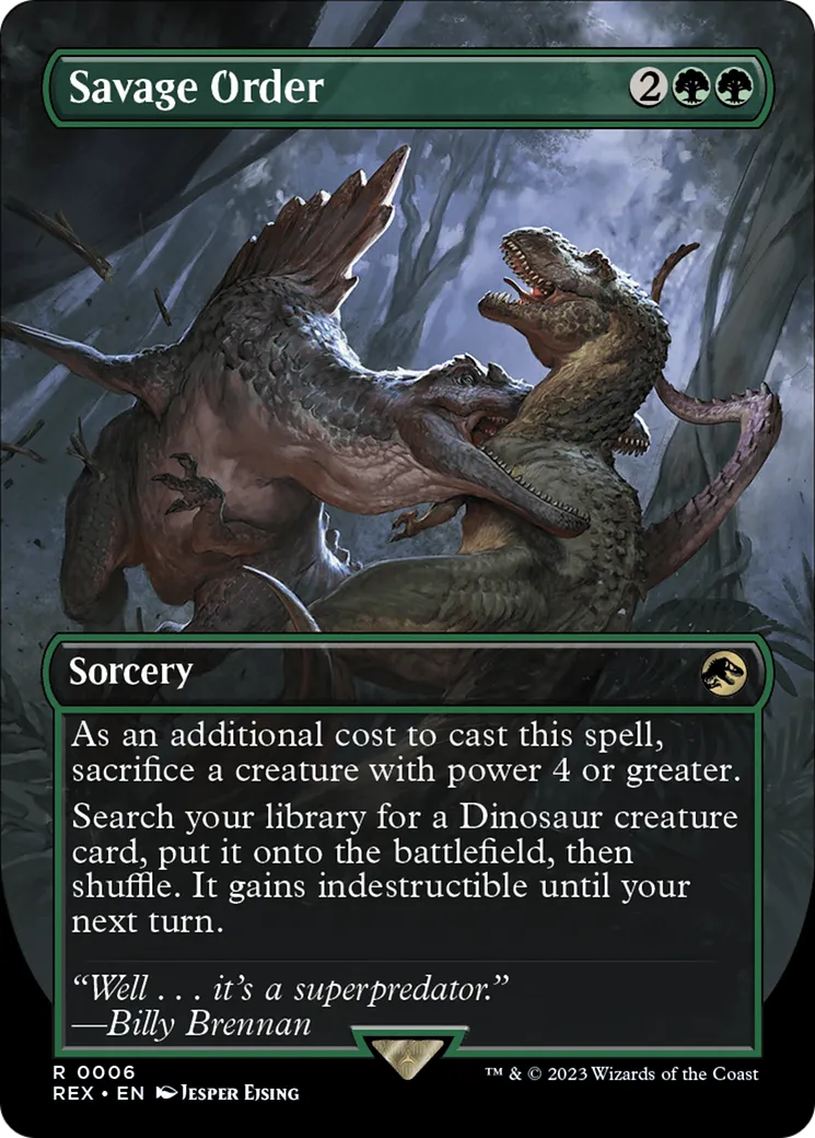 Savage Order — Jurassic World Collection — Magic: The Gathering