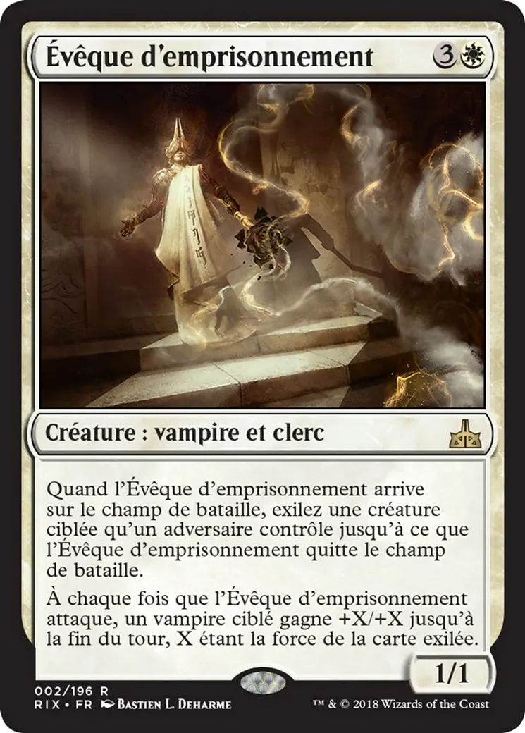 Évêque d'emprisonnement — Rivals of Ixalan — Magic: The Gathering