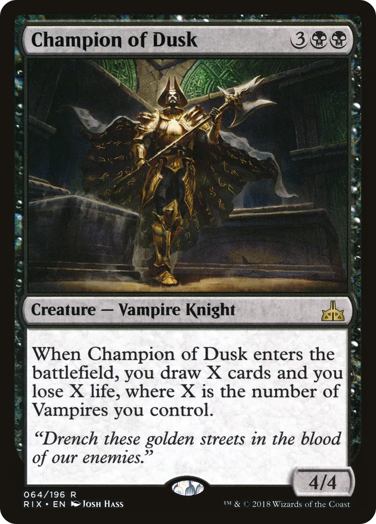 Champion of Dusk — Rivals of Ixalan — Magic: The Gathering