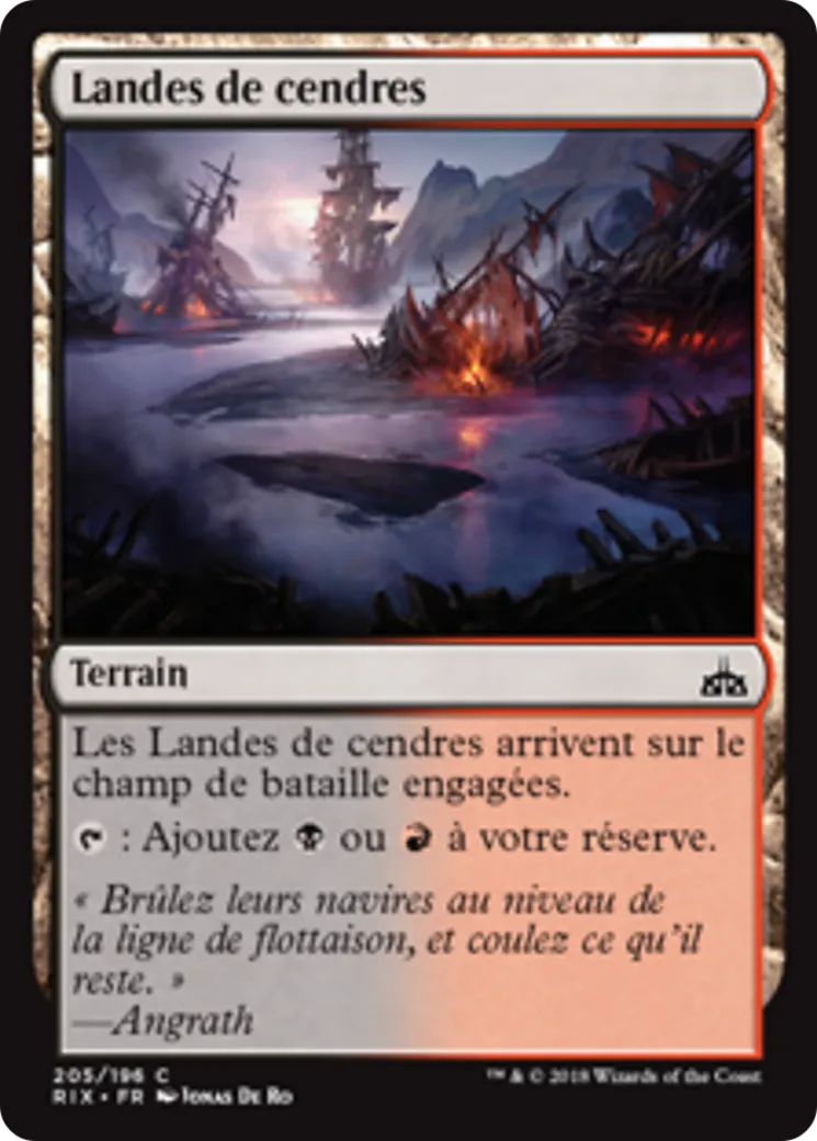 Landes de cendres — Rivals of Ixalan — Magic: The Gathering