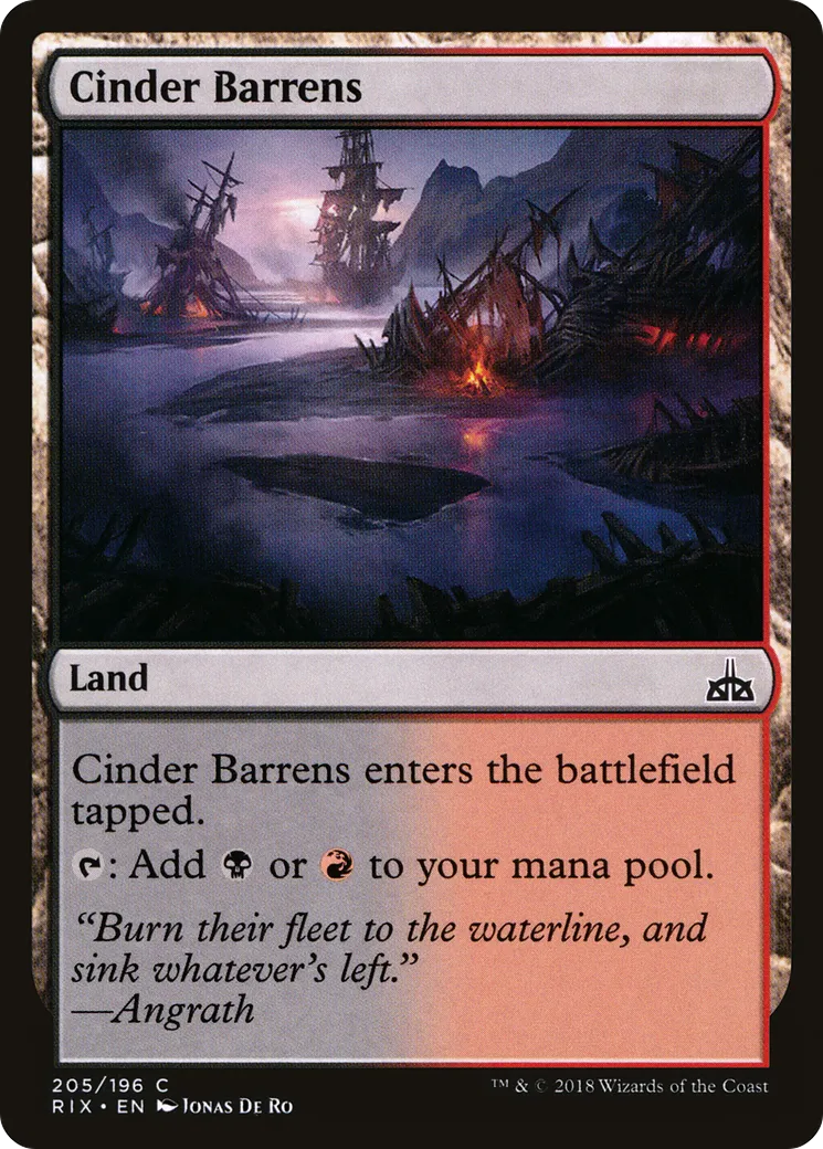Cinder Barrens — Rivals of Ixalan — Magic: The Gathering