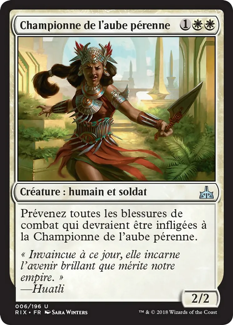 Championne de l'aube pérenne — Rivals of Ixalan — Magic: The Gathering