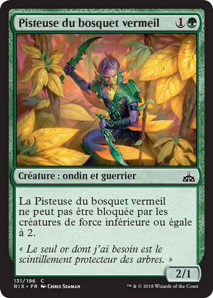 Pisteuse du bosquet vermeil — Rivals of Ixalan — Magic: The Gathering