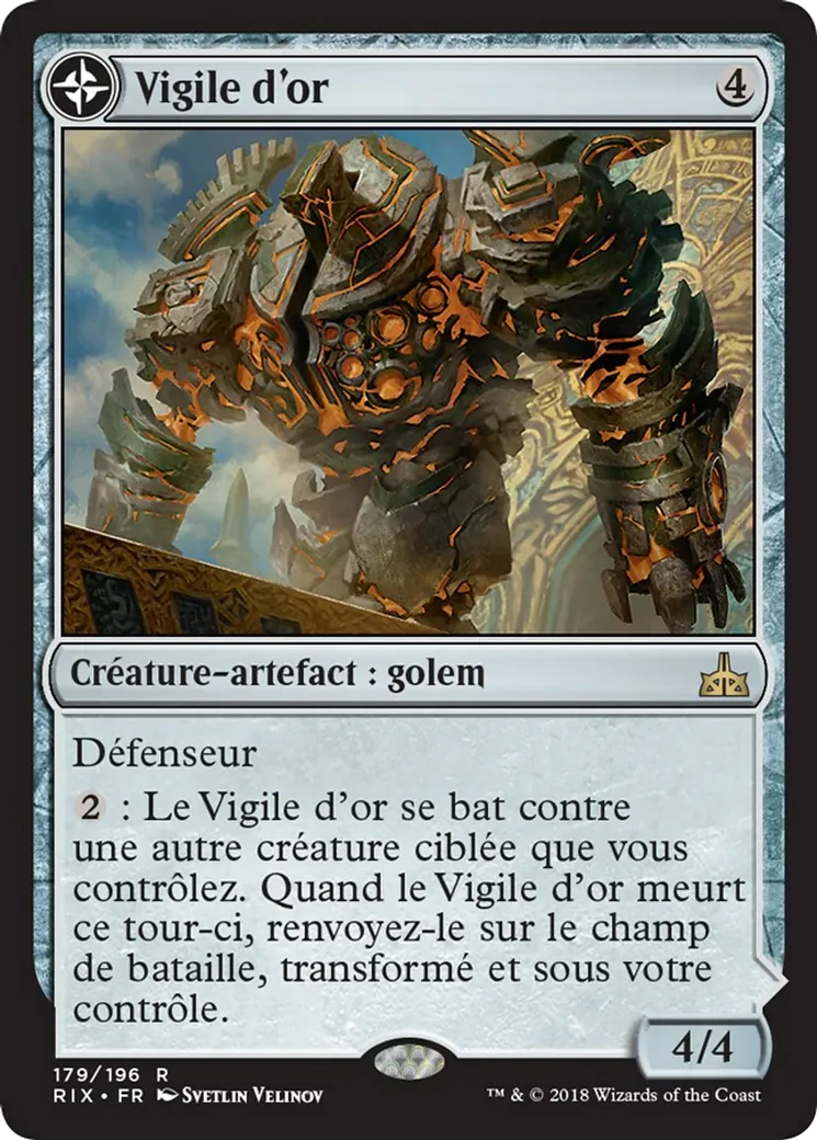 Vigile d'or // Garnison de la forge d'or — Rivals of Ixalan — Magic: The Gathering
