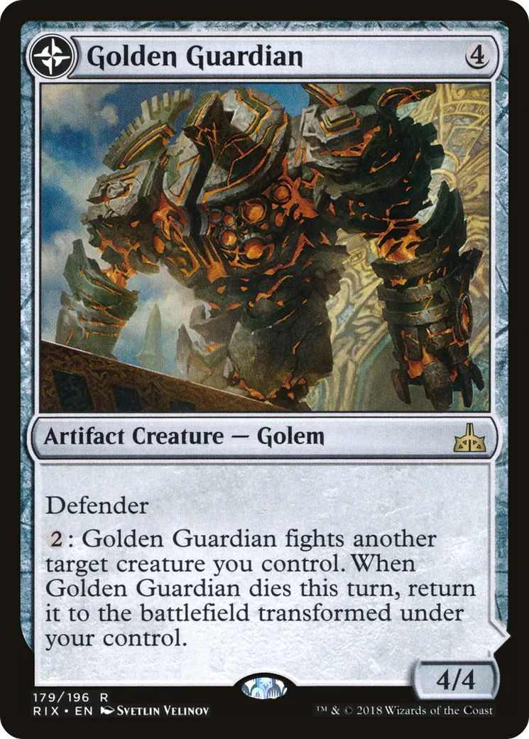 Vigile d'or // Garnison de la forge d'or — Rivals of Ixalan — Magic: The Gathering