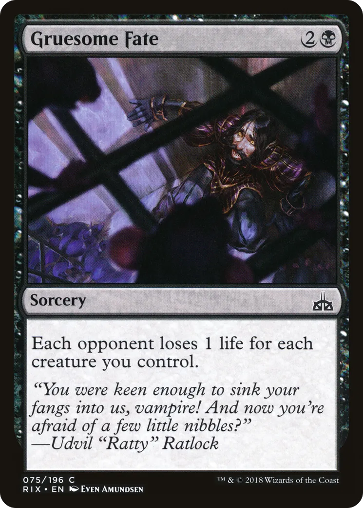 Gruesome Fate — Rivals of Ixalan — Magic: The Gathering