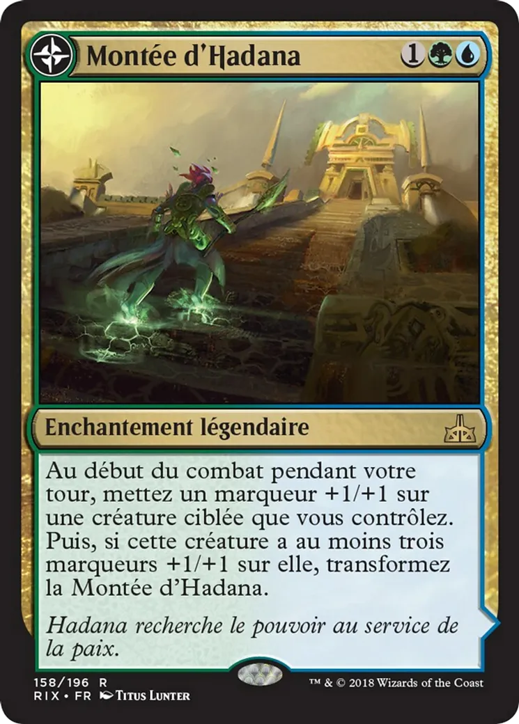 Montée d'Hadana // Temple ailé d'Orazca — Rivals of Ixalan — Magic: The Gathering