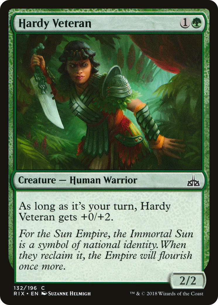 Hardy Veteran — Rivals of Ixalan — Magic: The Gathering