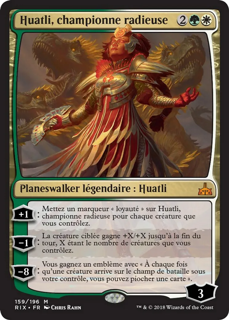 Huatli, championne radieuse — Rivals of Ixalan — Magic: The Gathering