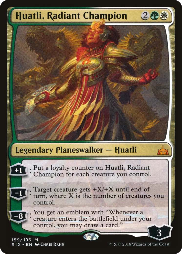 Huatli, Radiant Champion — Rivals of Ixalan — Magic: The Gathering