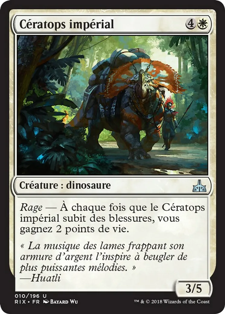 Cératops impérial — Rivals of Ixalan — Magic: The Gathering