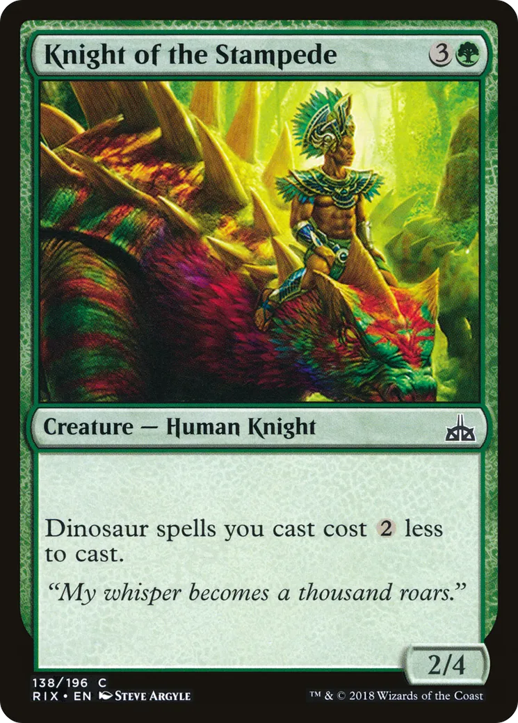 Knight of the Stampede — Rivals of Ixalan — Magic: The Gathering