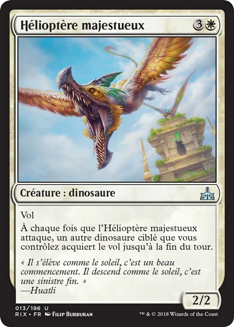 Hélioptère majestueux — Rivals of Ixalan — Magic: The Gathering
