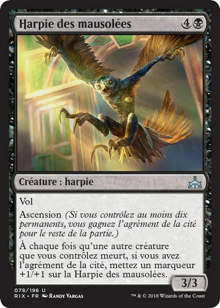 Harpie des mausolées — Rivals of Ixalan — Magic: The Gathering